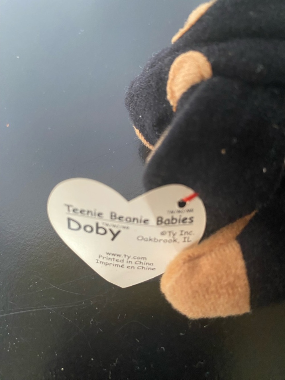 Ty Teenie Beanie Babies Doby Plush - Black & Tan